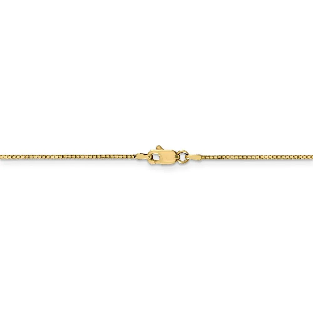 0.9mm 14k Yellow Gold Classic Box Chain Necklace