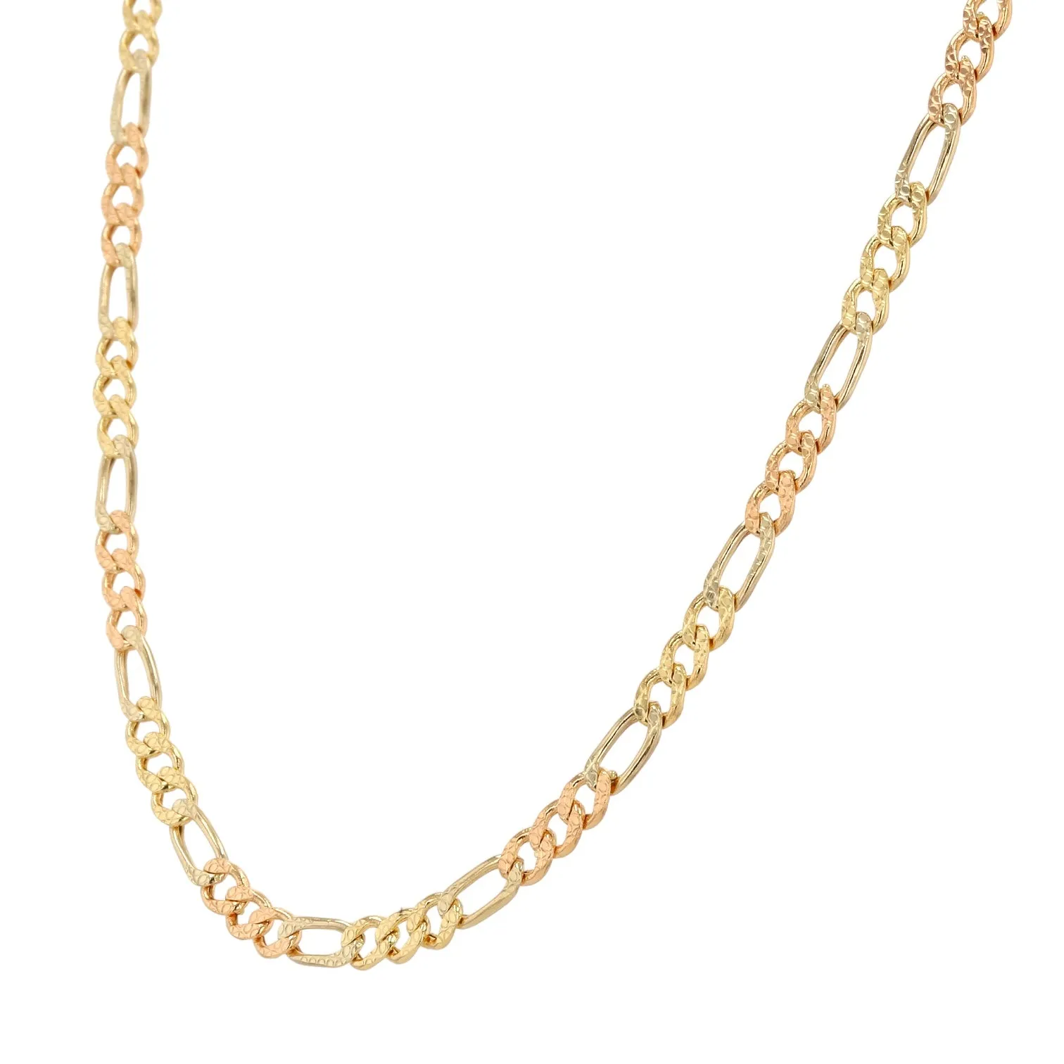 14K Three Color Figaro Chain 5mm x 18'' -226770