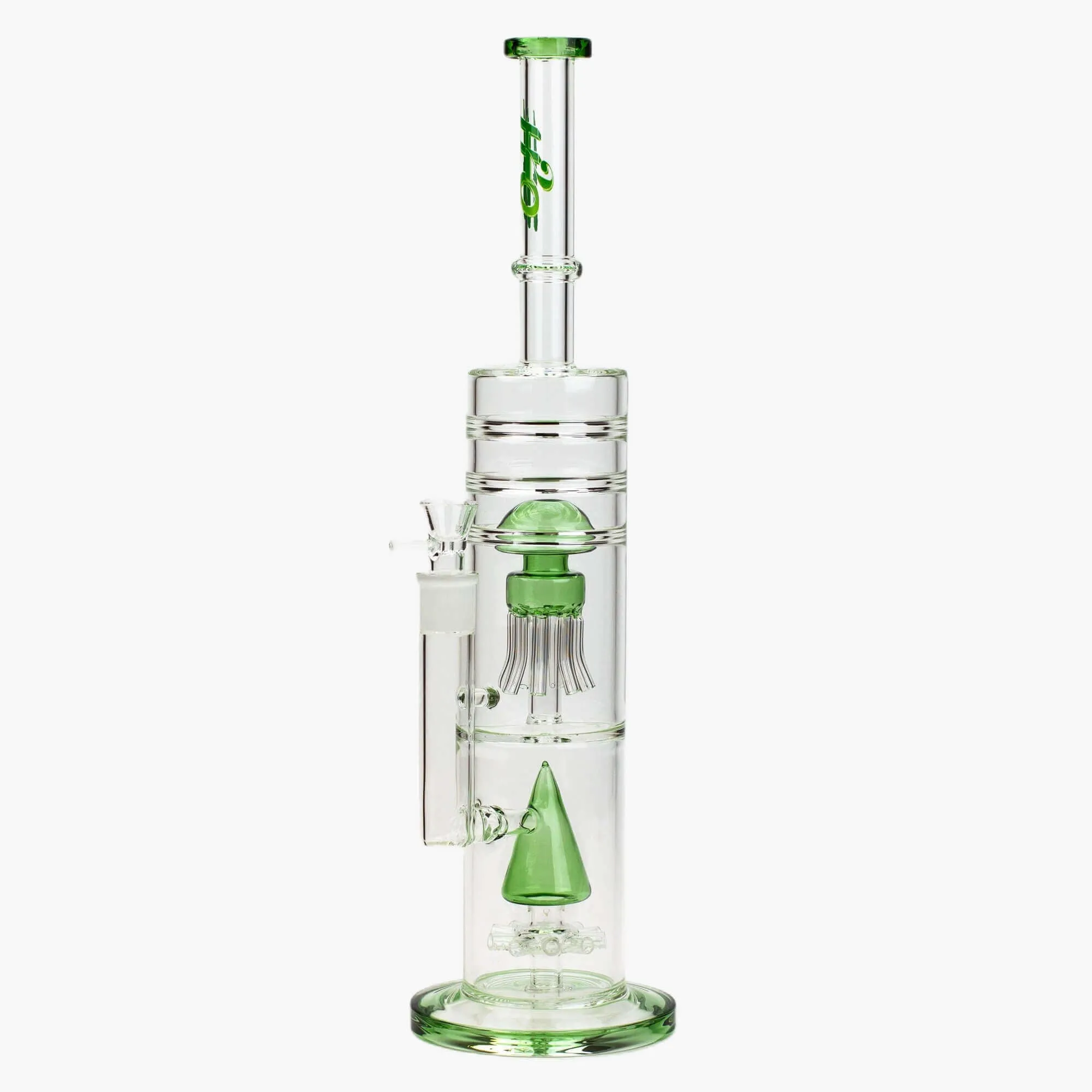 17" H2O Dual Diffuser Glass Bong