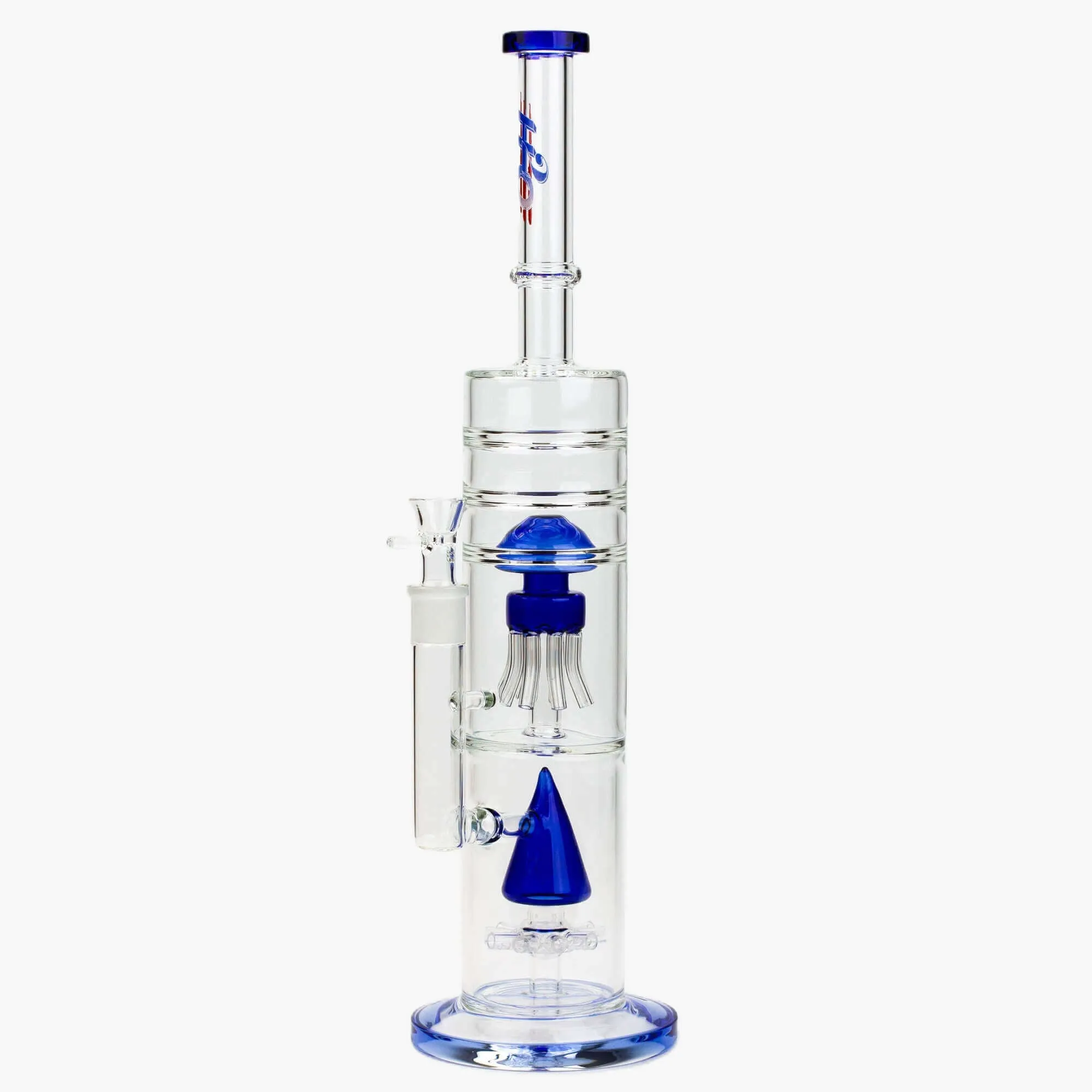 17" H2O Dual Diffuser Glass Bong