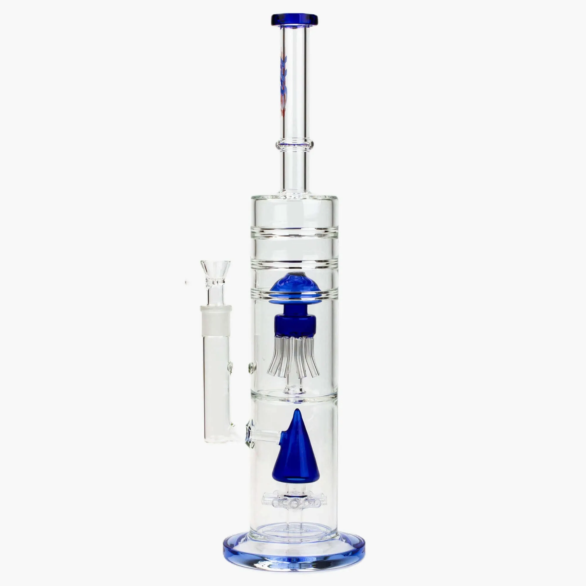 17" H2O Dual Diffuser Glass Bong