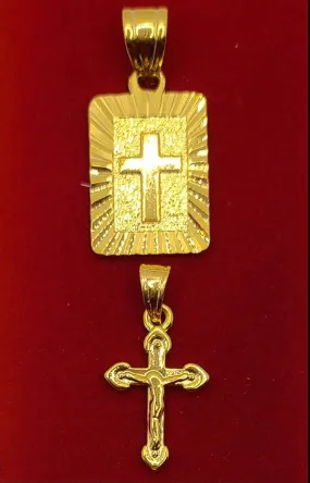 18k Gold plated cross pendant