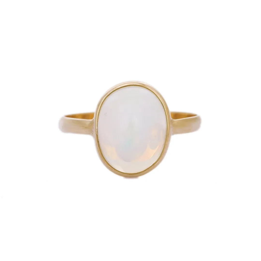 18K Yellow Gold Opal Ring