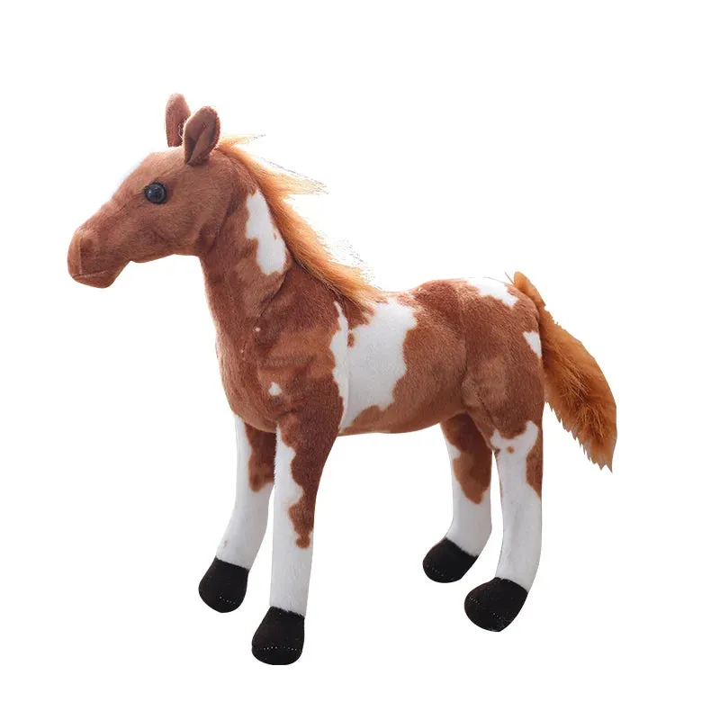 1pc 50-28cm Simulation Horse 5 Styles Stuffed Animal Plush Dolls High Quality Classic Toys For Children Gift