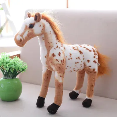 1pc 50-28cm Simulation Horse 5 Styles Stuffed Animal Plush Dolls High Quality Classic Toys For Children Gift