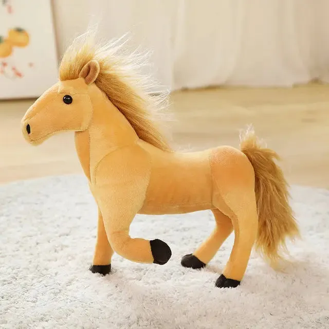 1pc 50-28cm Simulation Horse 5 Styles Stuffed Animal Plush Dolls High Quality Classic Toys For Children Gift