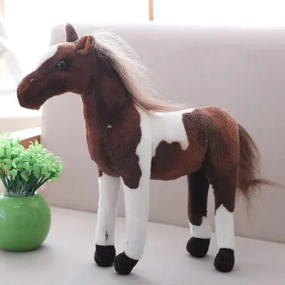 1pc 50-28cm Simulation Horse 5 Styles Stuffed Animal Plush Dolls High Quality Classic Toys For Children Gift