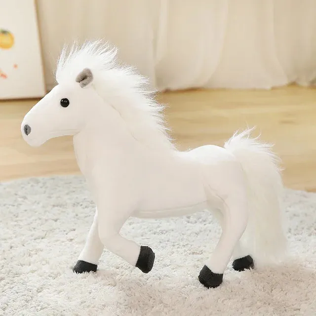 1pc 50-28cm Simulation Horse 5 Styles Stuffed Animal Plush Dolls High Quality Classic Toys For Children Gift