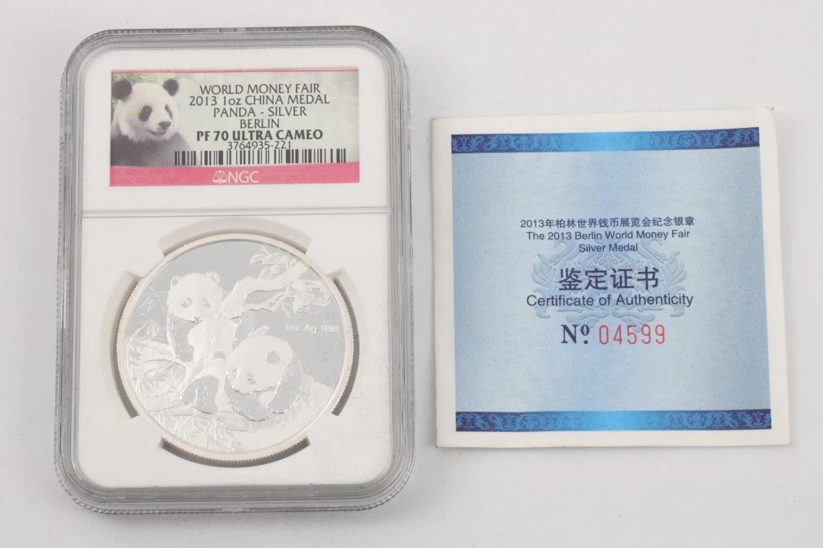 2013 Panda Coin 999 Silver (31.10g.)