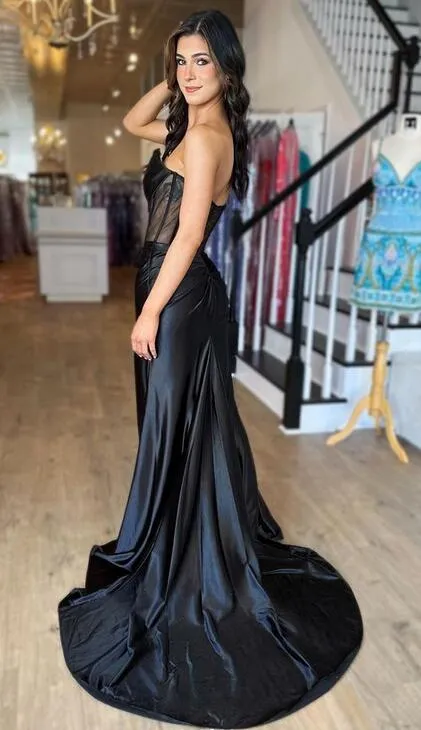 2023  Black Prom Dresses Long ,Hocoming Dresses, Party Dresses PC1084