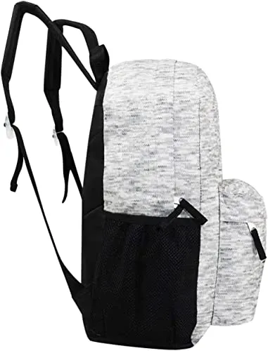 24 Pack of 17" Bungee Deluxe and Classic Design Wholesale Backpack in Assorted Colors and Prints  - Bulk Case of 24