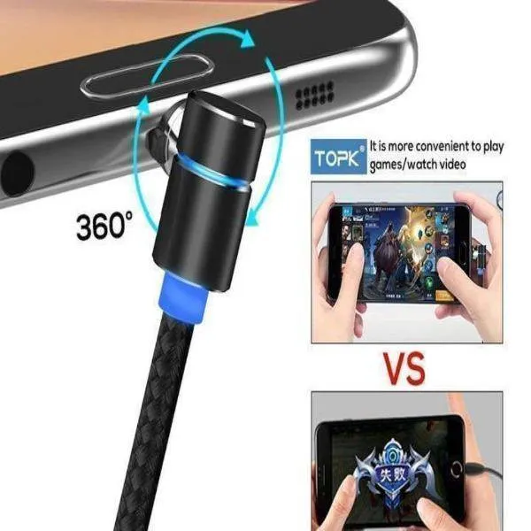 3 in 1 360° Magnetic Charging Cable for Huawei iPhone Samsung