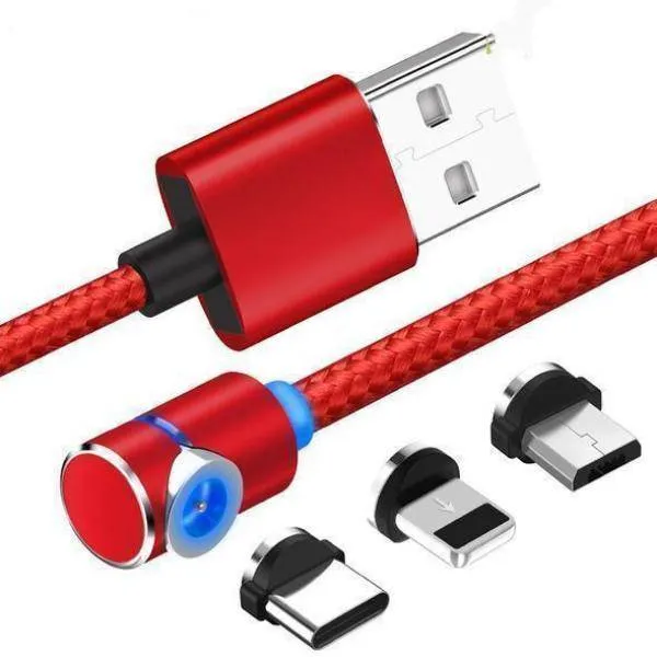 3 in 1 360° Magnetic Charging Cable for Huawei iPhone Samsung