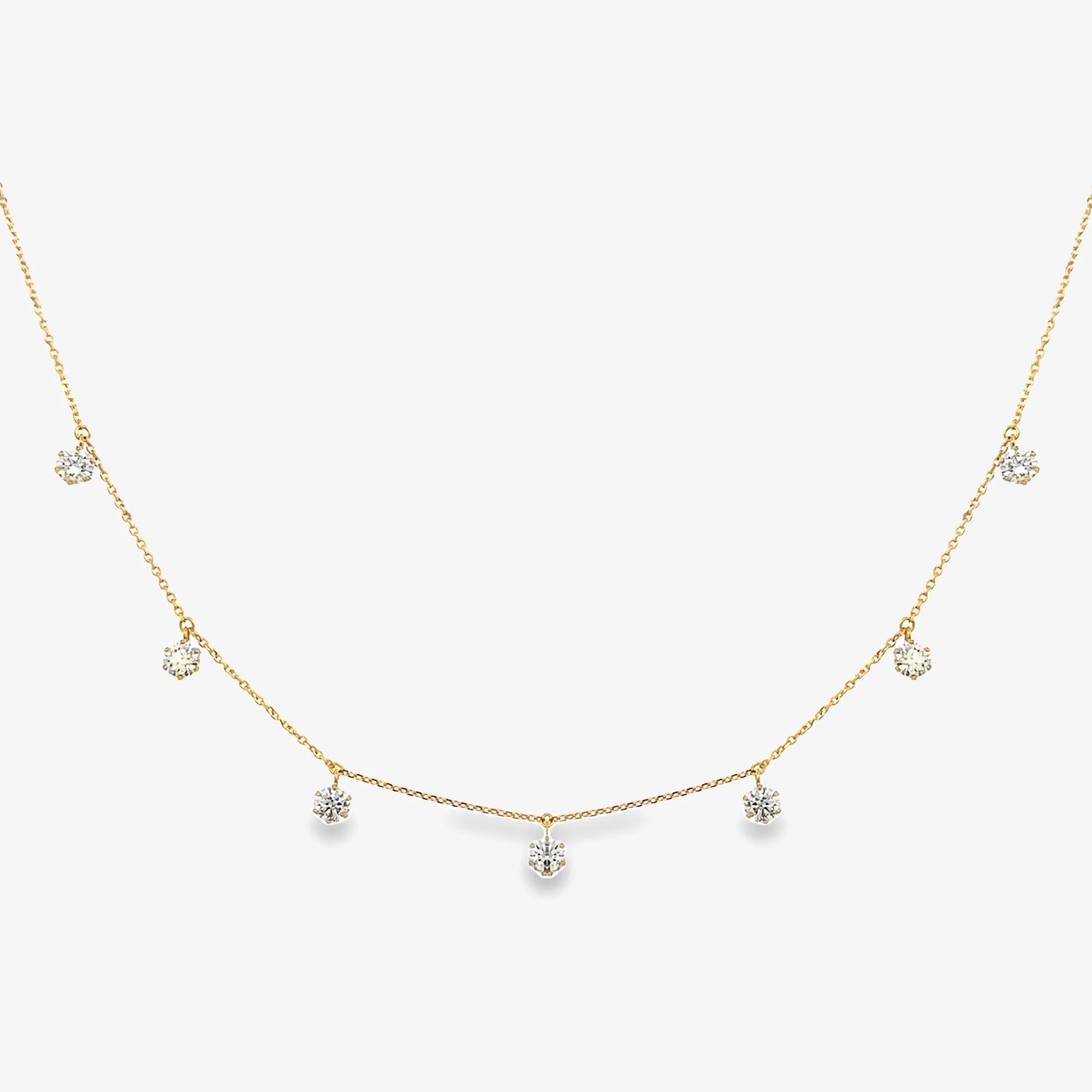 7 Drops By The Yard 1.10CT Diamond Necklace