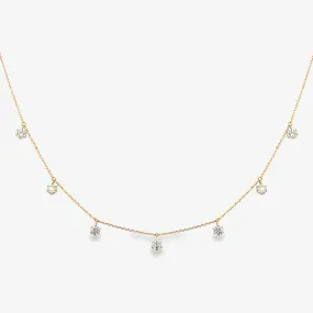 7 Drops By The Yard 1.10CT Diamond Necklace