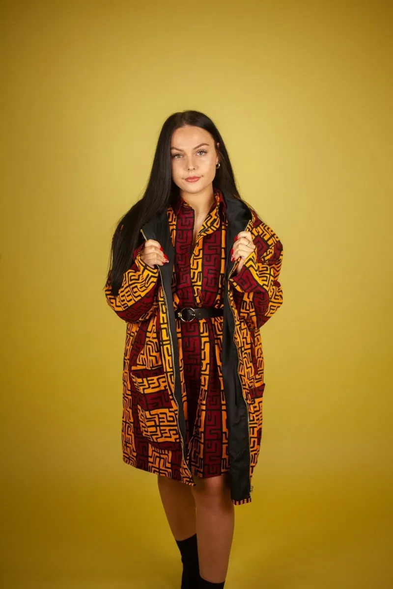 African Jacket In Red & Yellow