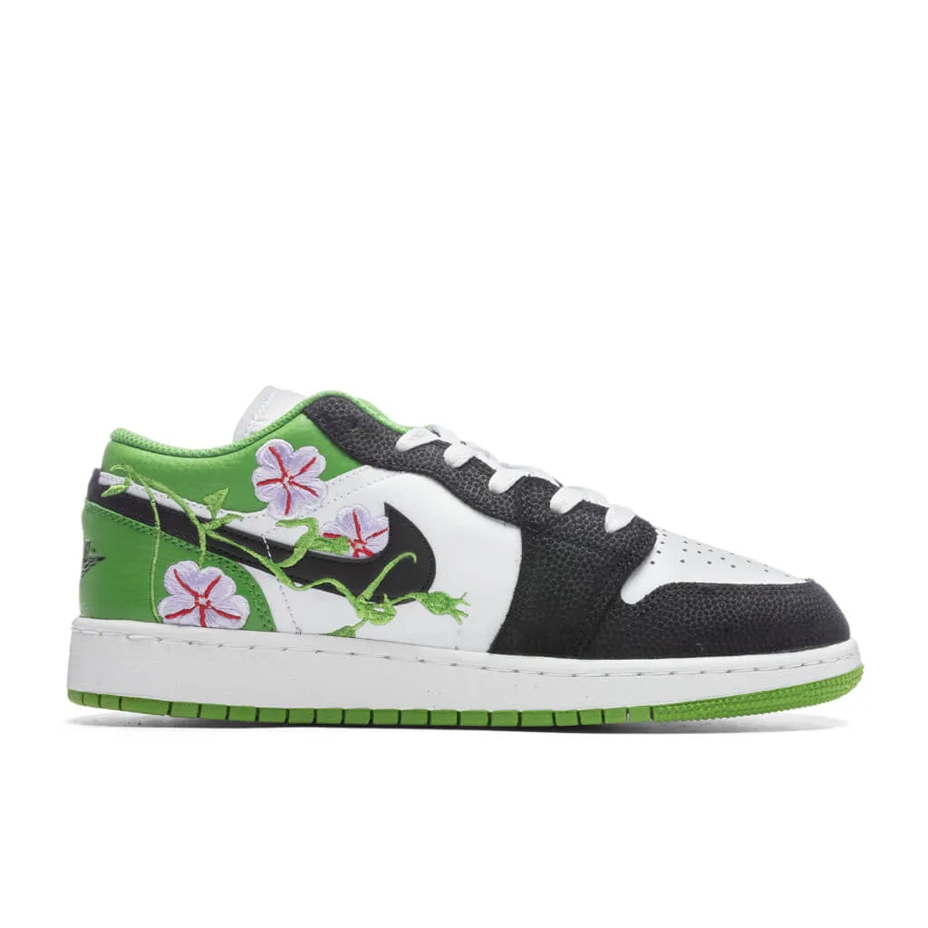 Air Jordan 1 Low (GS) - White/Altitude Green/Lavender Mist