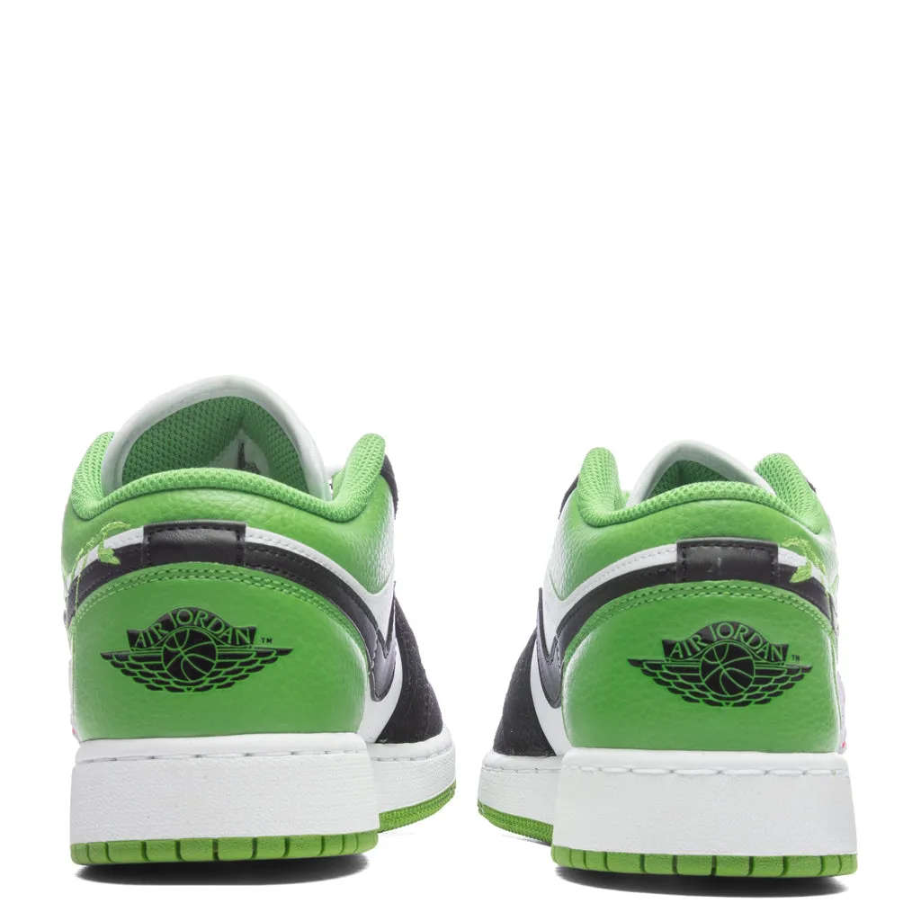 Air Jordan 1 Low (GS) - White/Altitude Green/Lavender Mist