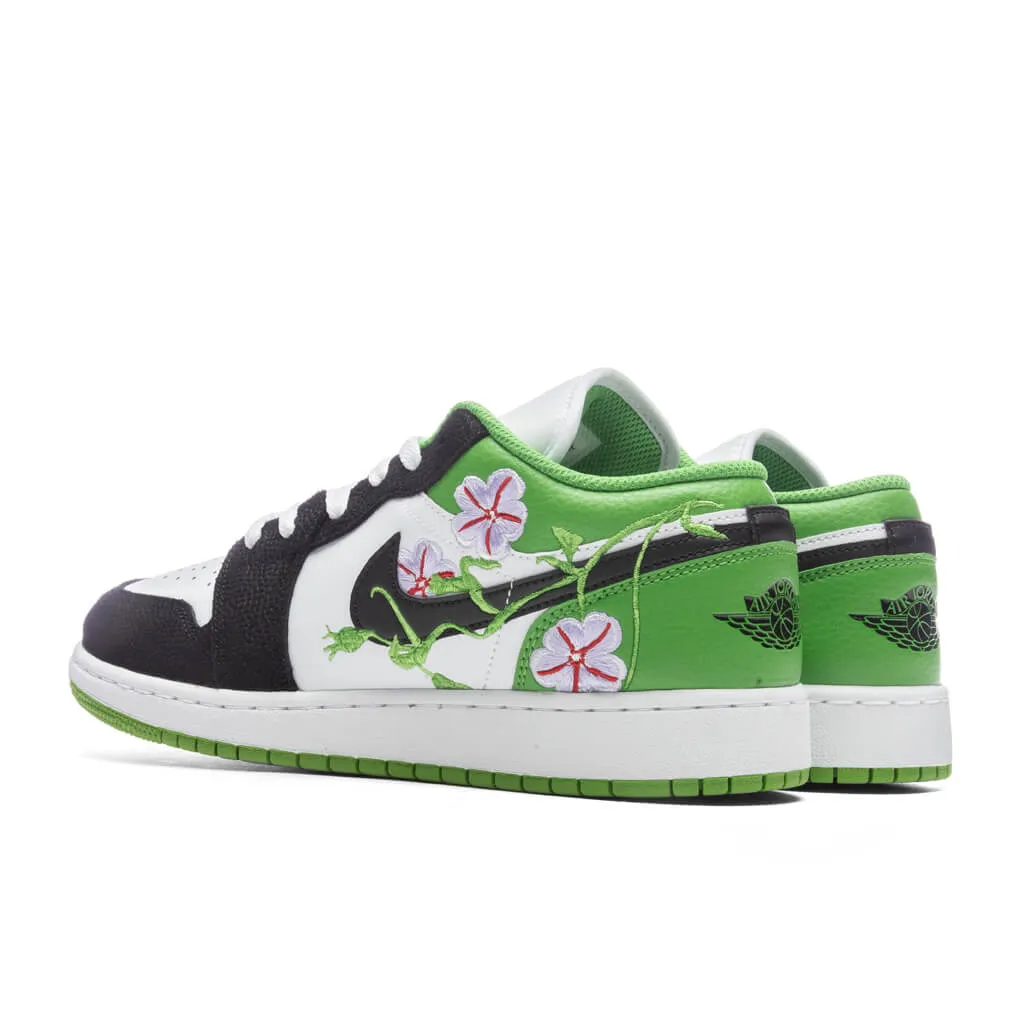 Air Jordan 1 Low (GS) - White/Altitude Green/Lavender Mist