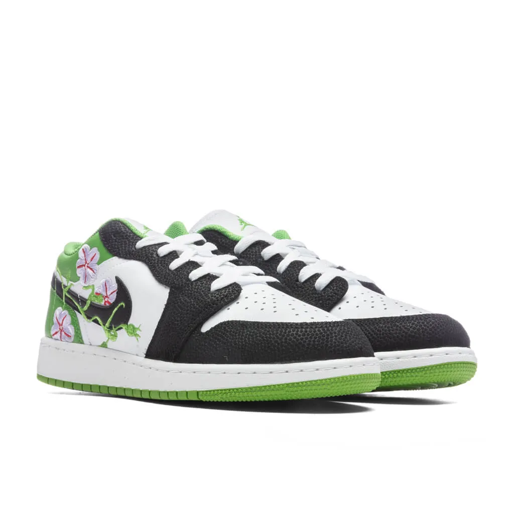 Air Jordan 1 Low (GS) - White/Altitude Green/Lavender Mist