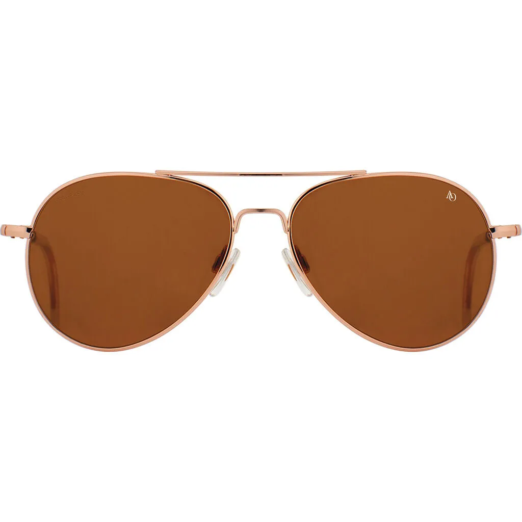 American Optical General Sunglasses | Rose Gold/Polarized Nylon Brown