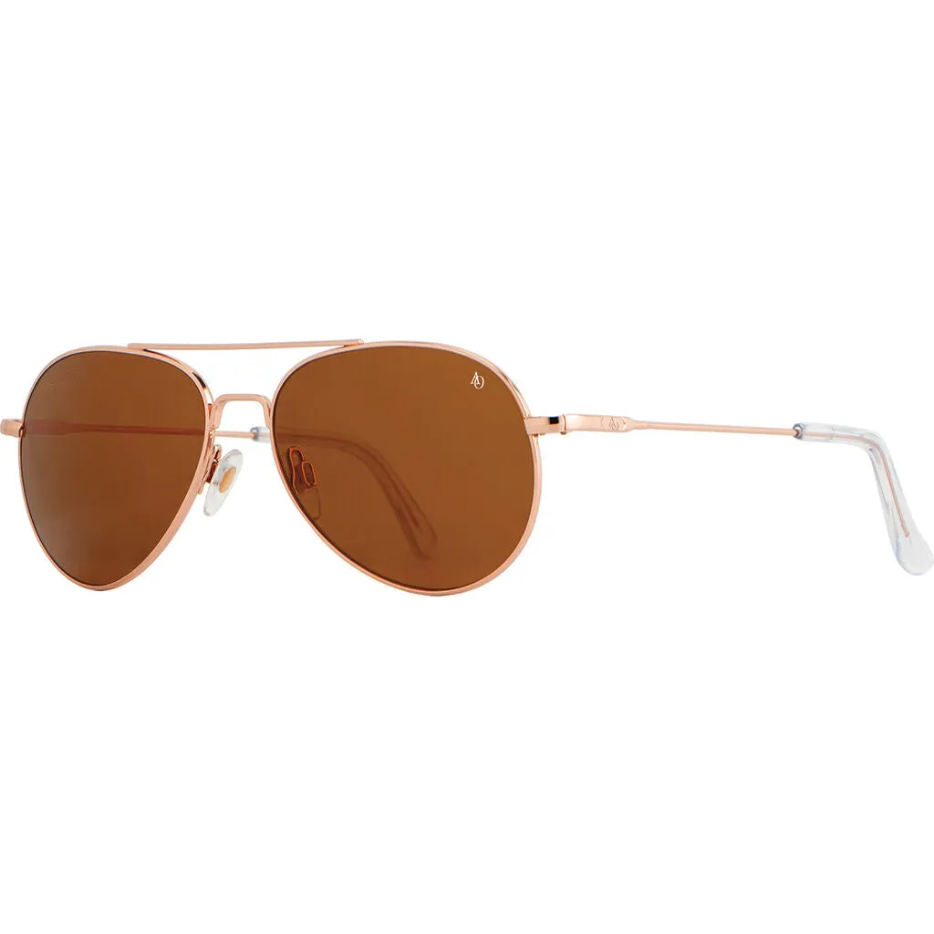 American Optical General Sunglasses | Rose Gold/Polarized Nylon Brown