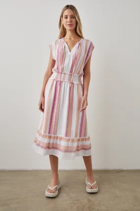 Ashlyn Dress ~ Hibiscus Stripe