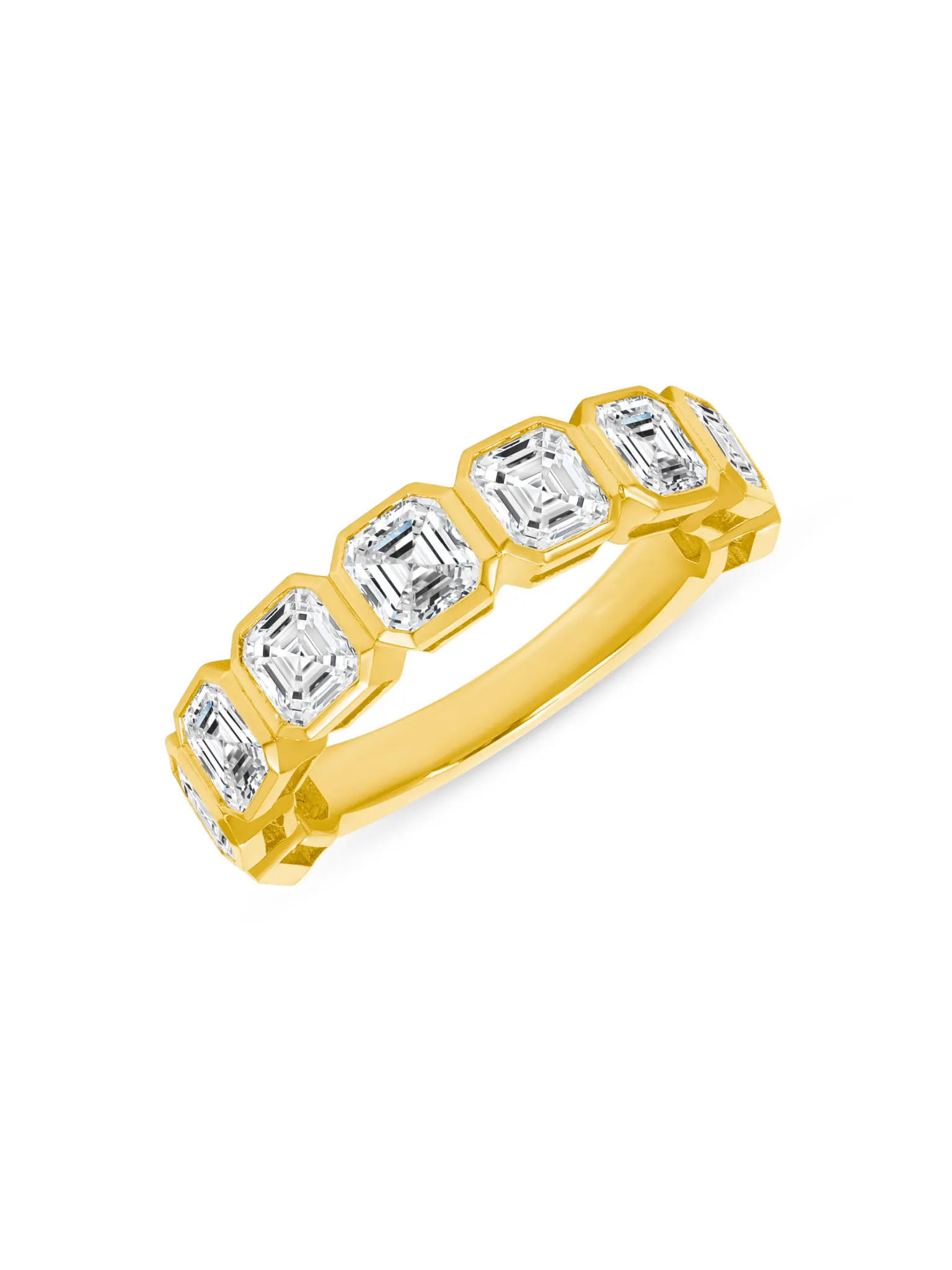 Asscher Bezel Band 14K