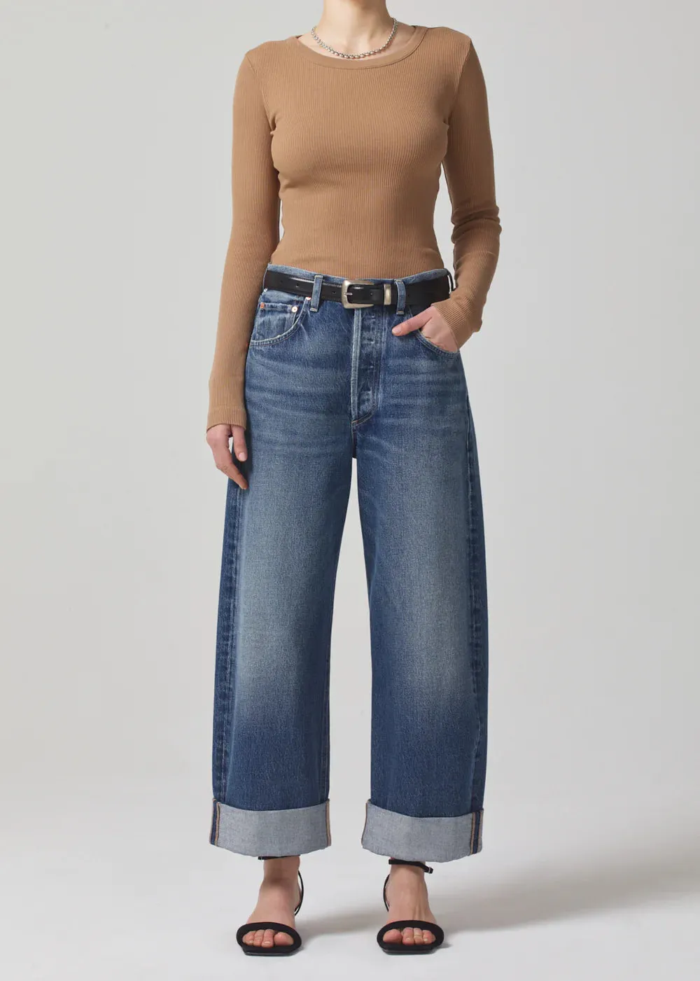 Ayla Baggy Cuffed Crop ~ Brielle