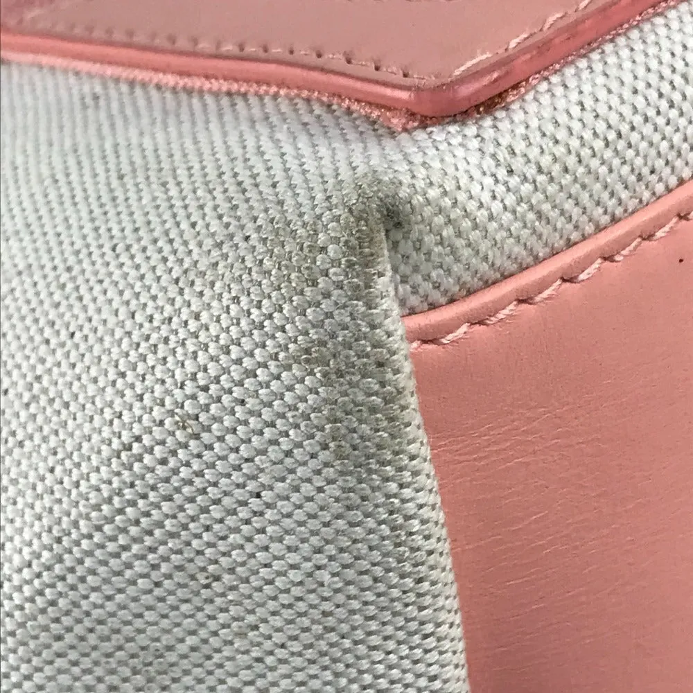 BALENCIAGA Tote Bag 339933 Canvas leather Natural / light pink Navy kabas S Women Used Authentic