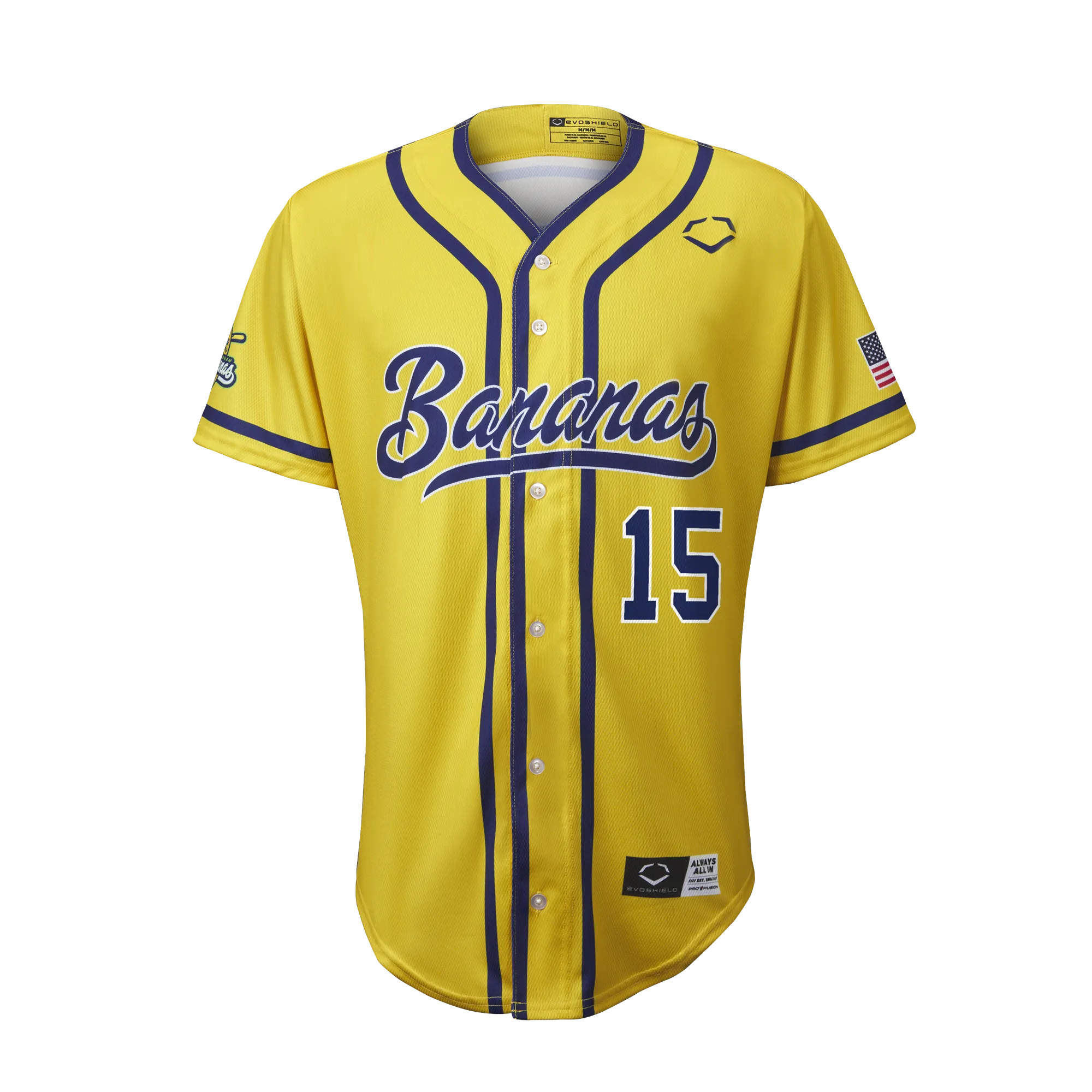 Bananas RAC #15 EvoShield Jersey - Yellow