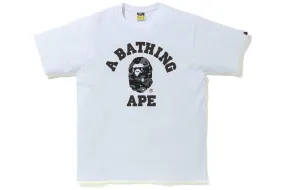 BAPE SPACE CAMO PRINT COLLEGE TEE WHITE