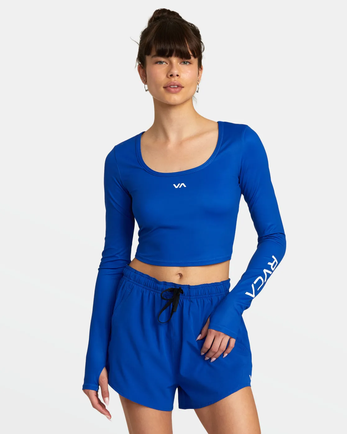 Base Long Sleeve Crop Knit - Royal