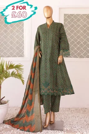 Bin Saeed Lawn 3 Piece Frock BIN162