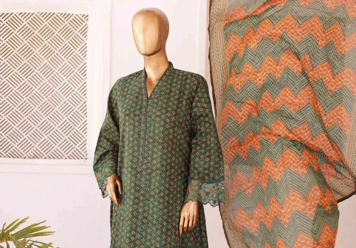 Bin Saeed Lawn 3 Piece Frock BIN162