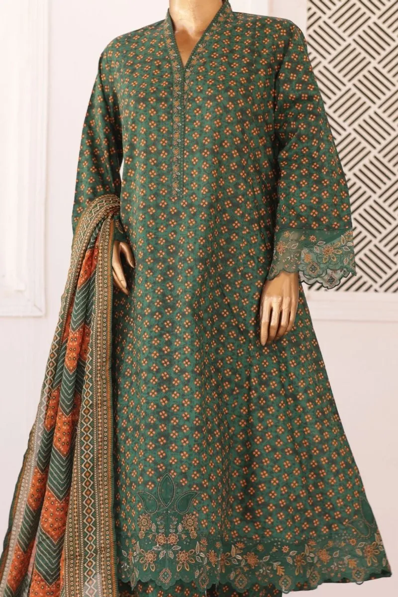 Bin Saeed Lawn 3 Piece Frock BIN162