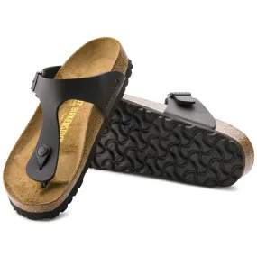 Birkenstock Gizeh Birko Flor Black NARROW Width