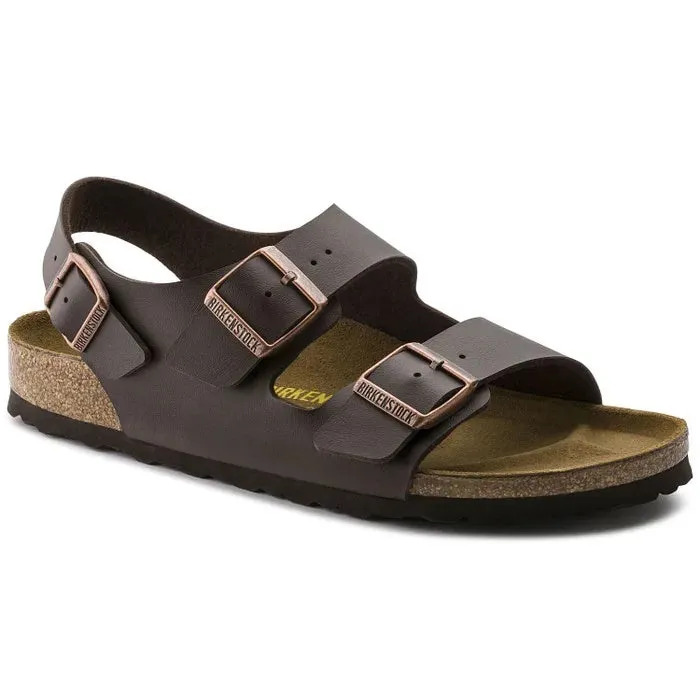 Birkenstock Milano Birko Flor Dark Brown Narrow Width