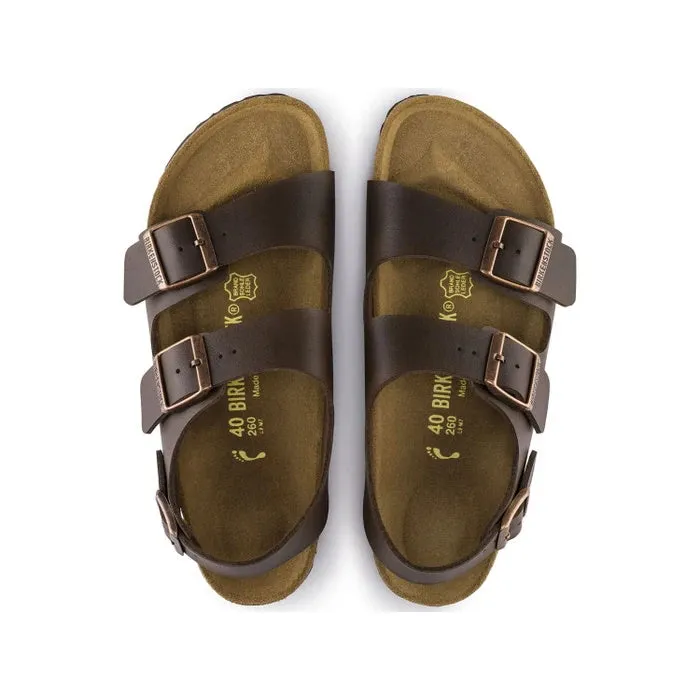 Birkenstock Milano Birko Flor Dark Brown Narrow Width