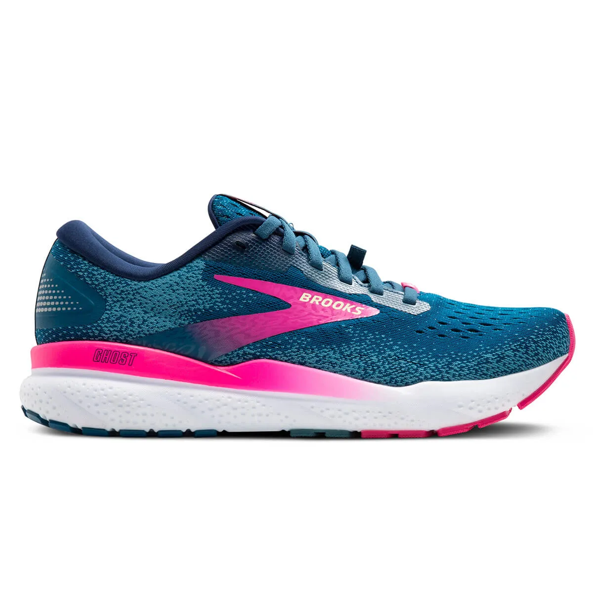 Brooks Ghost 16 GTX Womens | Moroccan Blue/pink/yellow