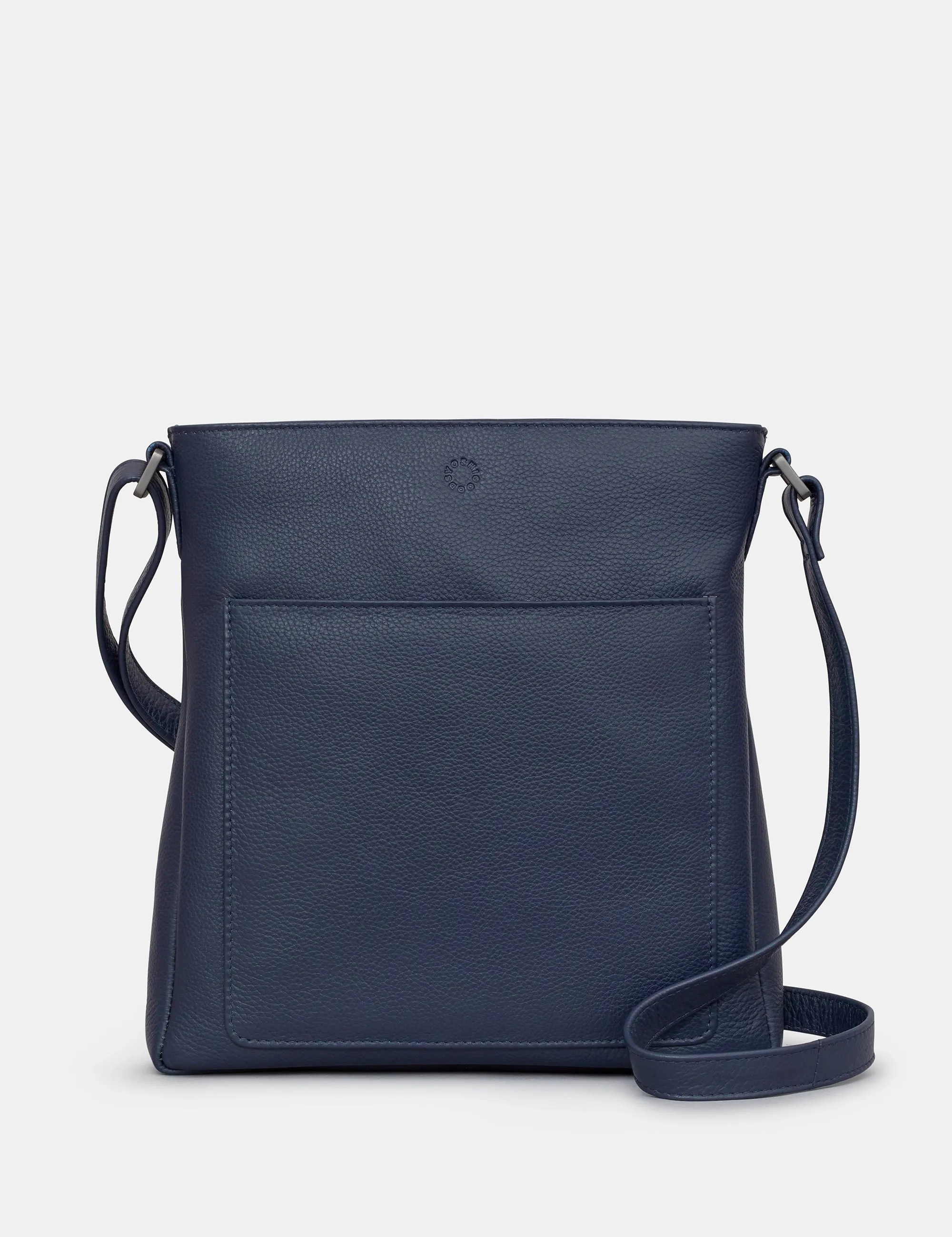 Bryant Navy Leather Cross Body Bag