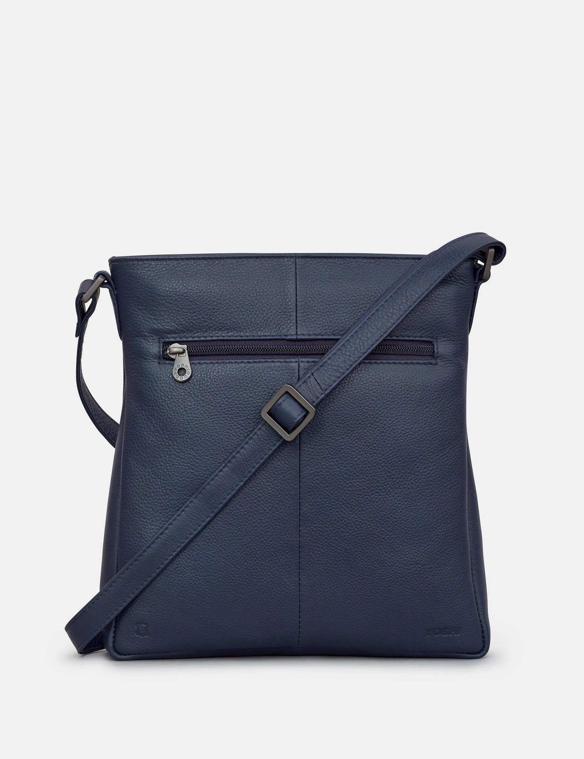 Bryant Navy Leather Cross Body Bag