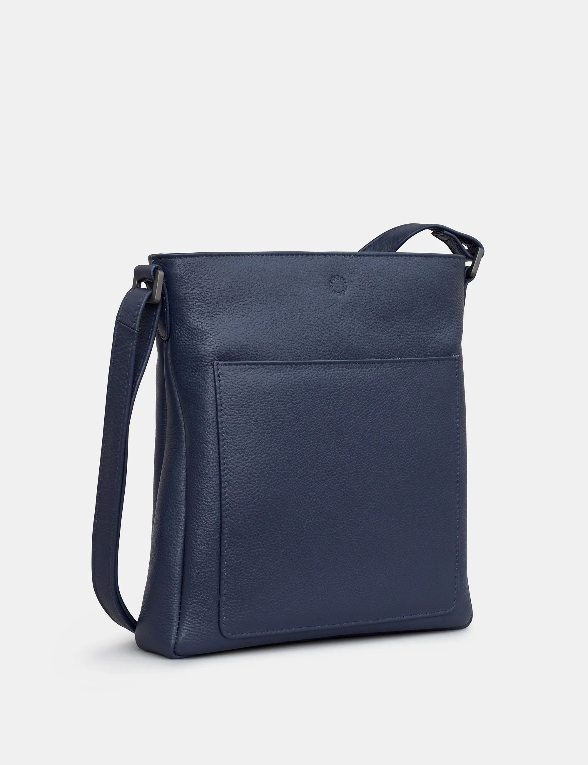 Bryant Navy Leather Cross Body Bag