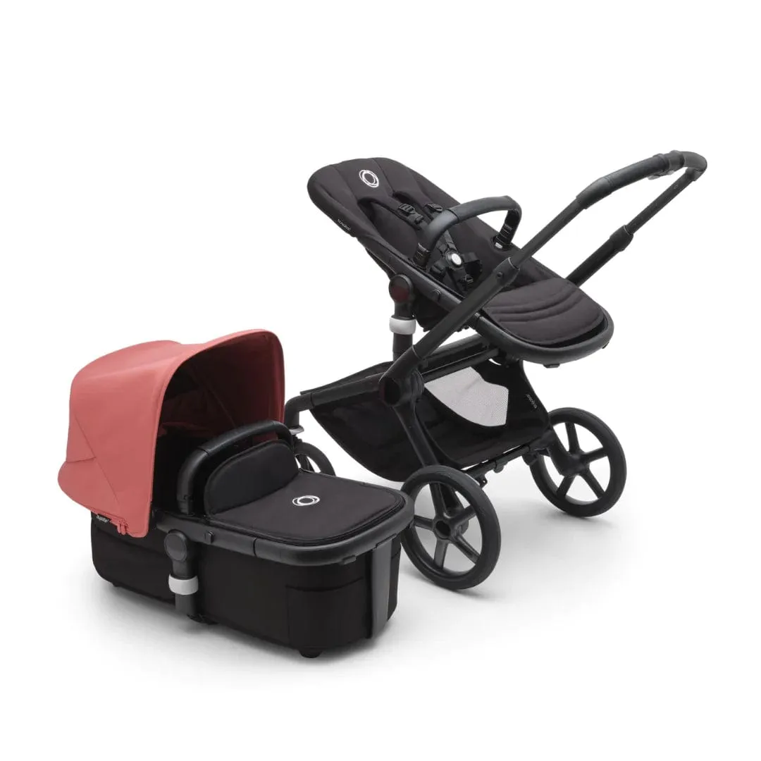 Bugaboo Fox 5, Cloud T Ultimate Travel System - Black/Midnight Black/Sunrise Red