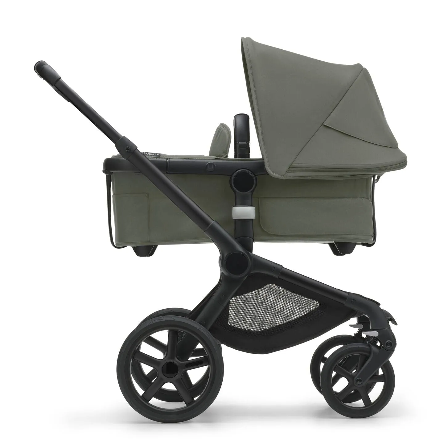 Bugaboo Fox 5, Nuna Turtle and Base Travel System - Black/Forest Green/Forest Green