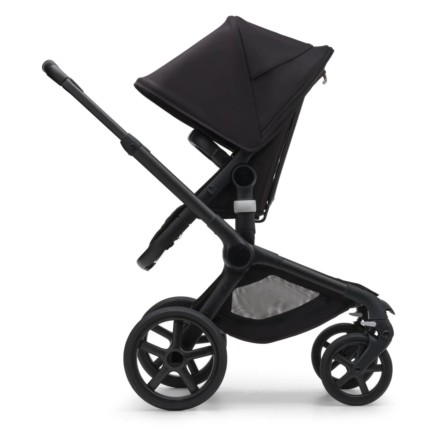 Bugaboo Fox 5, Nuna Turtle and Base Travel System - Black/Midnight Black/Midnight Black