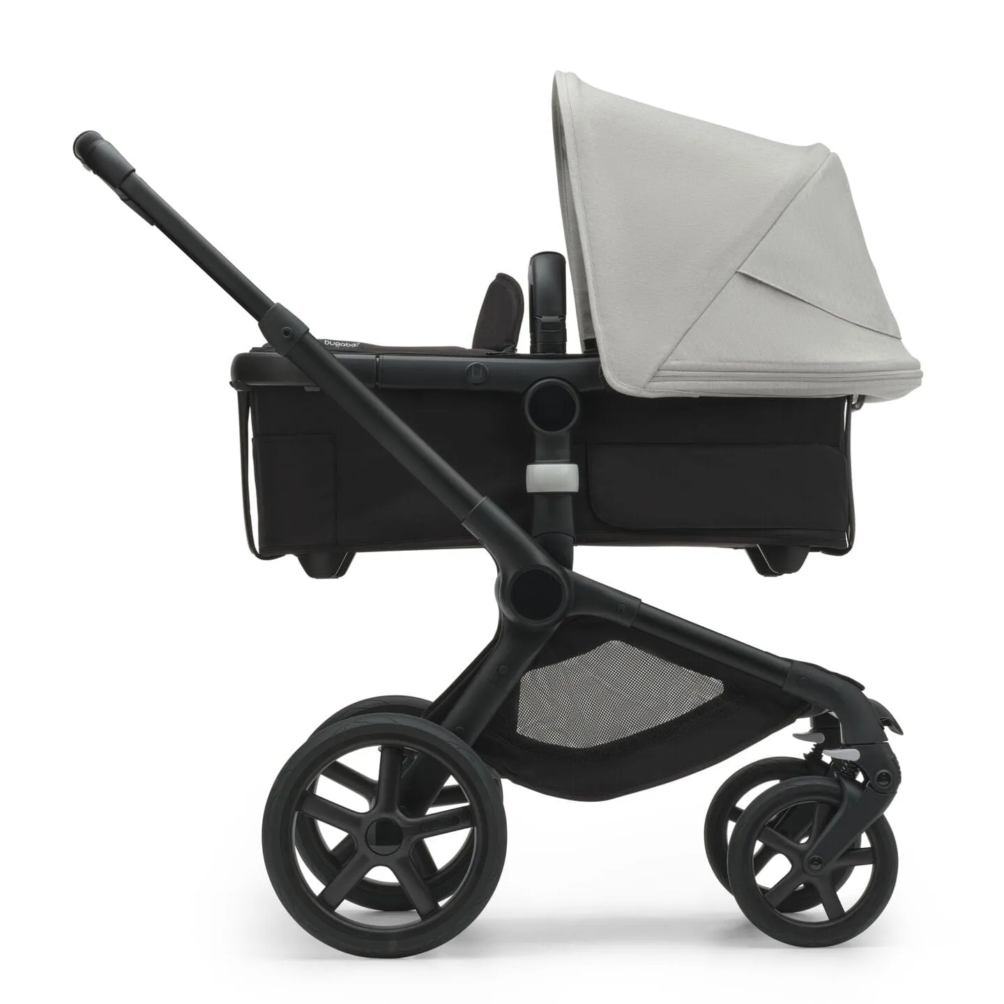 Bugaboo Fox 5, Nuna Turtle and Base Travel System - Black/Midnight Black/Misty White