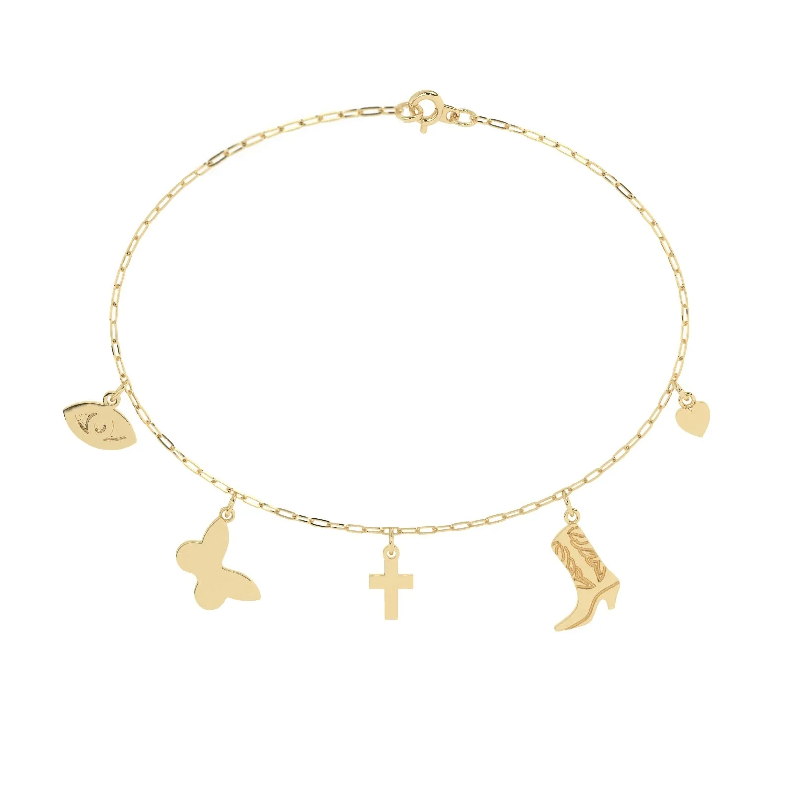 Build Your Own Seven Charm Bracelet | 10k Yellow Gold