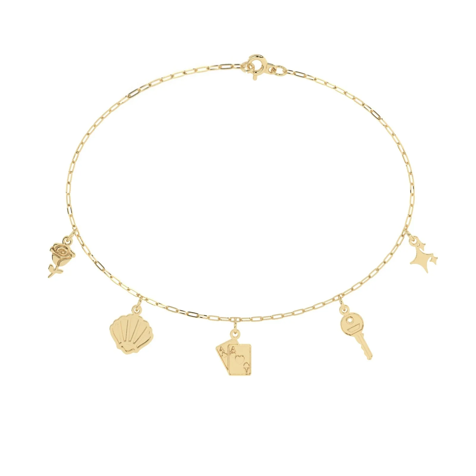 Build Your Own Seven Charm Bracelet | 10k Yellow Gold