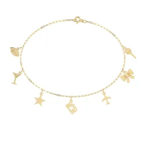 Build Your Own Seven Charm Bracelet | 10k Yellow Gold